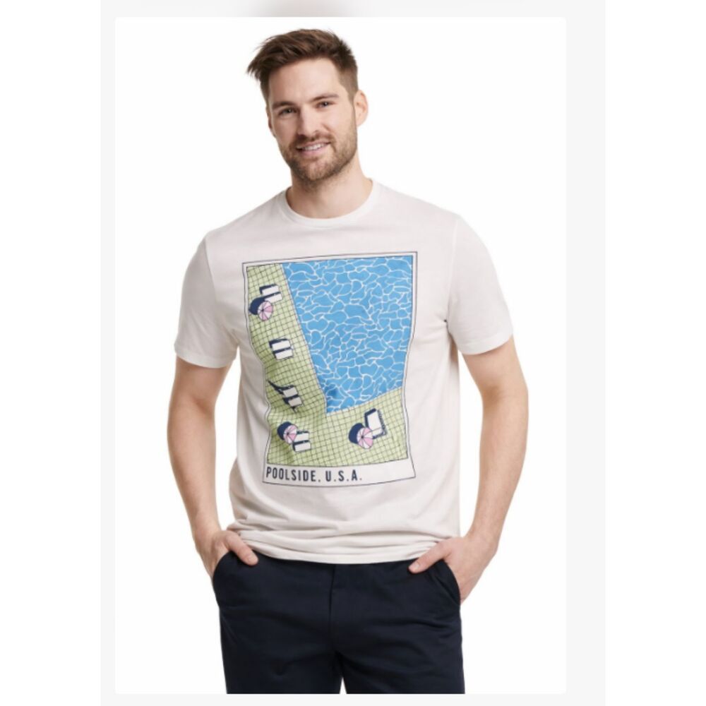 Men's Goodfellow & Co “Poolside, U.S.A.” Graphic Tee – Summer Vibe T-Shirt